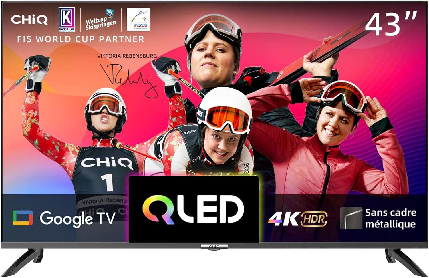 CHIQ TV Intelligente U43QM8G 43 Pouces UHD QLED 2023